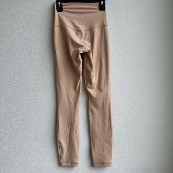 Lululemon Align High Rise Pant 25" Contour Tan Peach Pink Size 2 - Picture 3 of 6